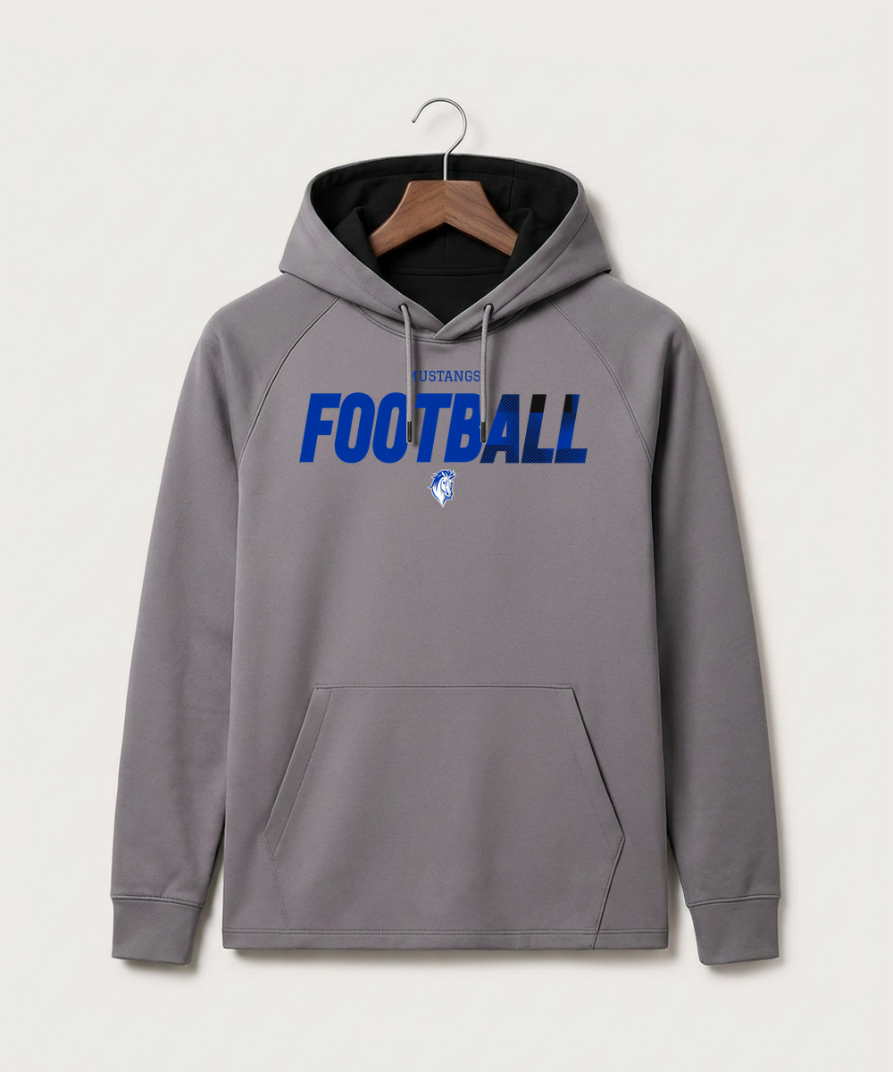 Mora High School Football (Boys) - Gray Hoodie - Full Front