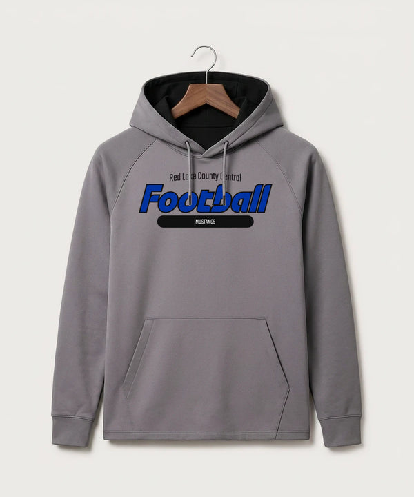 Red Lake County Central Football (Boys) - Gray Hoodie - Full Front