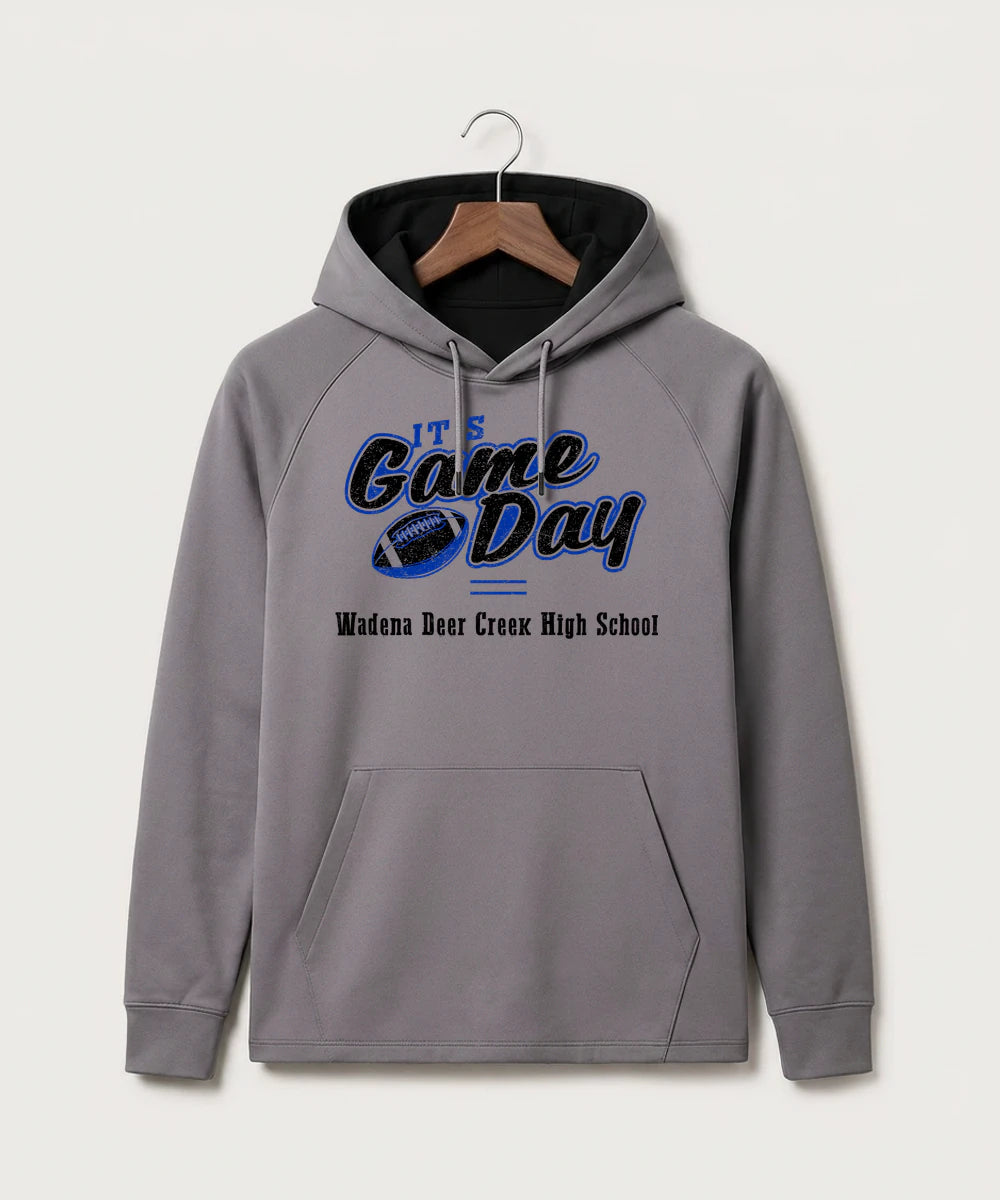 Wadena Deer Creek High School Football (Boys) - Gray Hoodie - Full Front