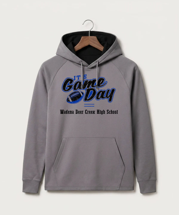 Wadena Deer Creek High School Football (Boys) - Gray Hoodie - Full Front