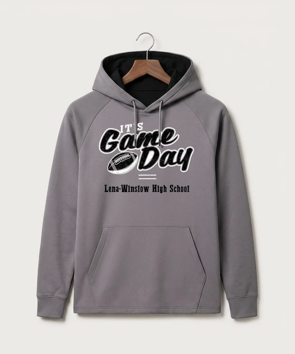Le-Win Football - Gray Hoodie - Full Front