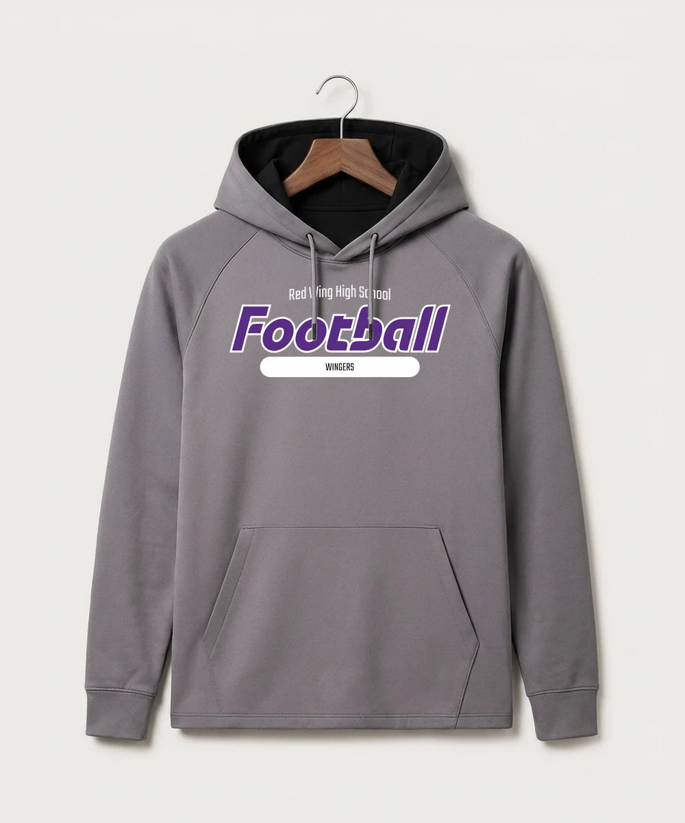 Red Wing High School Football - Gray Hoodie - Full Front