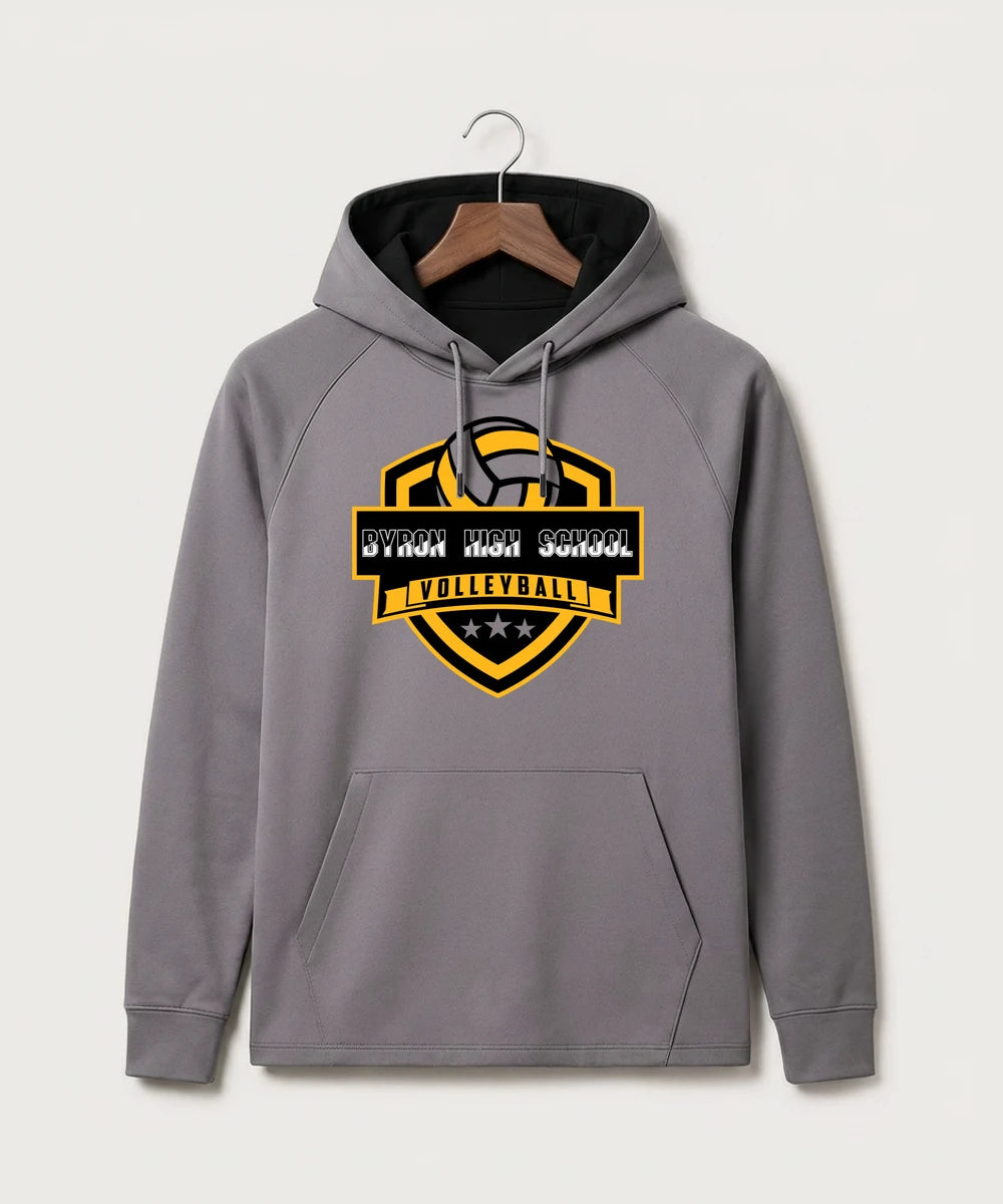 Byron High School Volleyball (Girls) - Gray Hoodie - Full Front
