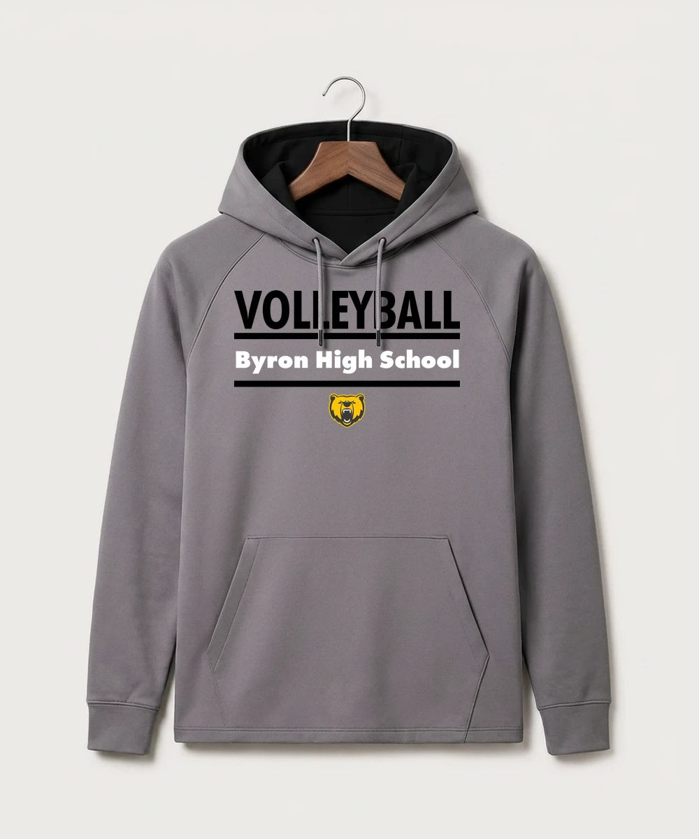 Byron High School Volleyball (Girls) - Gray Hoodie - Full Front