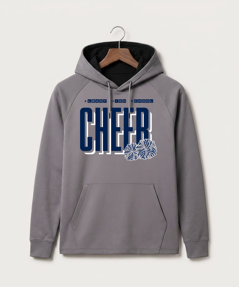 Albany High School Cheerleading - Gray Hoodie - Full Front