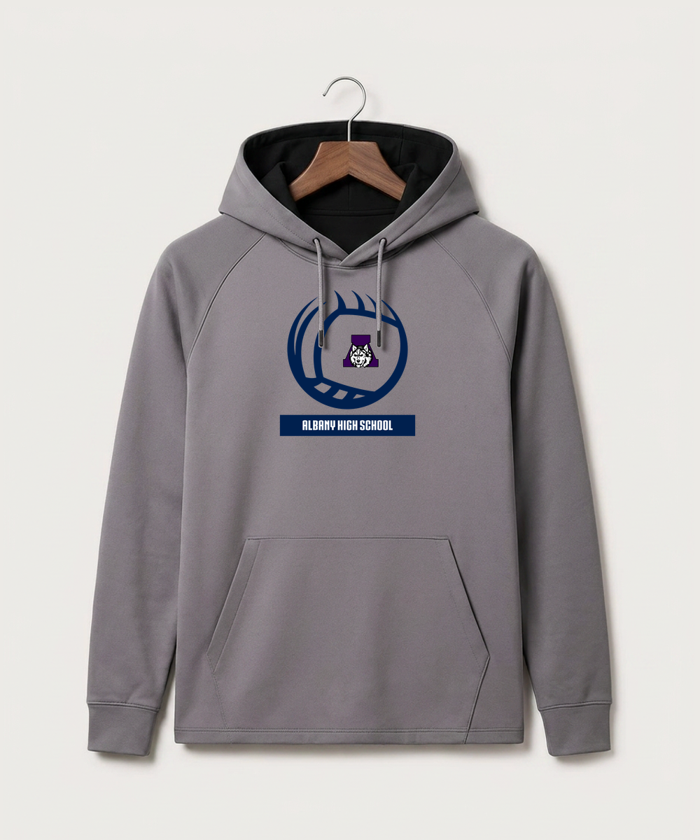 Albany High School Volleyball (Girls) - Gray Hoodie - Full Front