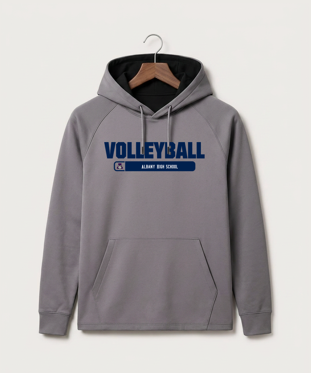 Albany High School Volleyball (Girls) - Gray Hoodie - Full Front