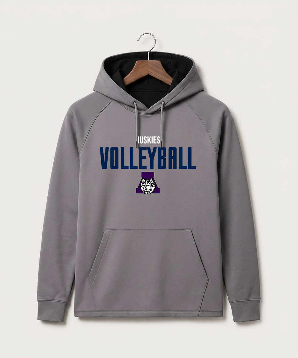 Albany High School Volleyball (Girls) - Gray Hoodie - Full Front