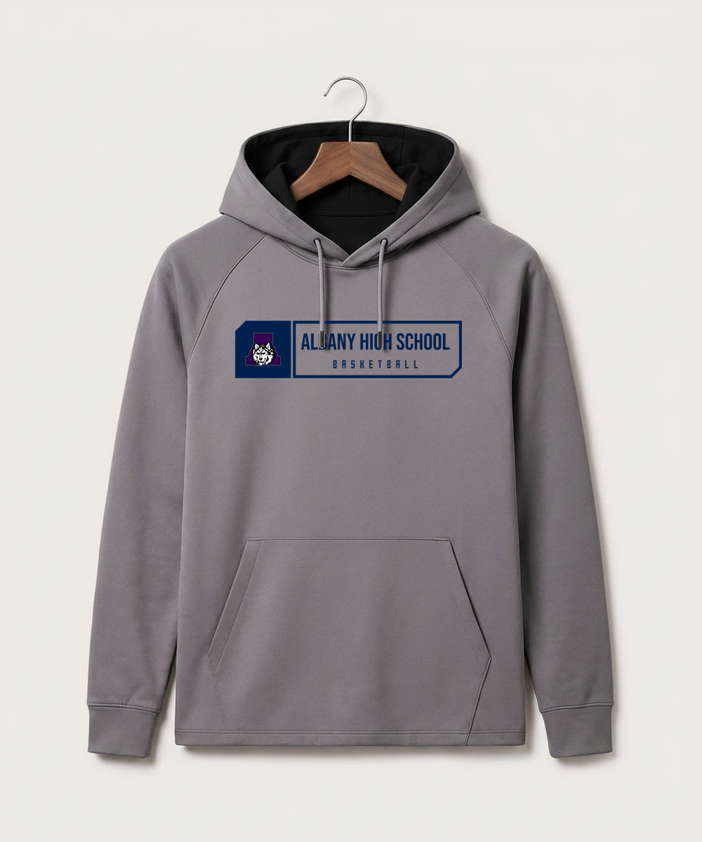 Albany High School Basketball (Boys) - Gray Hoodie - Full Front