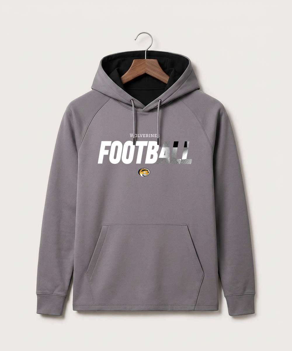 Sibley East High School Football (Boys) - Gray Hoodie - Full Front