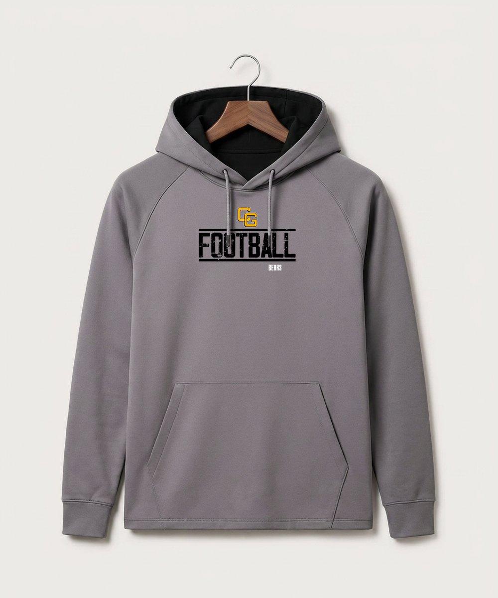 Clearbrook Gonvick High School Football (Boys) - Gray Hoodie - Full Front