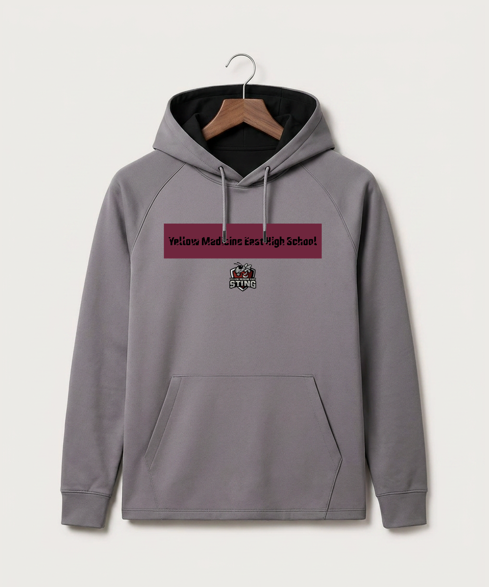 Yellow Medicine East High School Athletics - Gray Hoodie - Full Front
