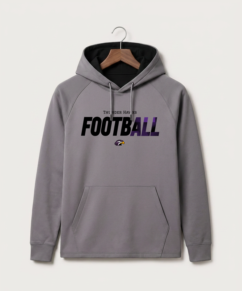Montevideo High School Football (Boys) - Gray Hoodie - Full Front