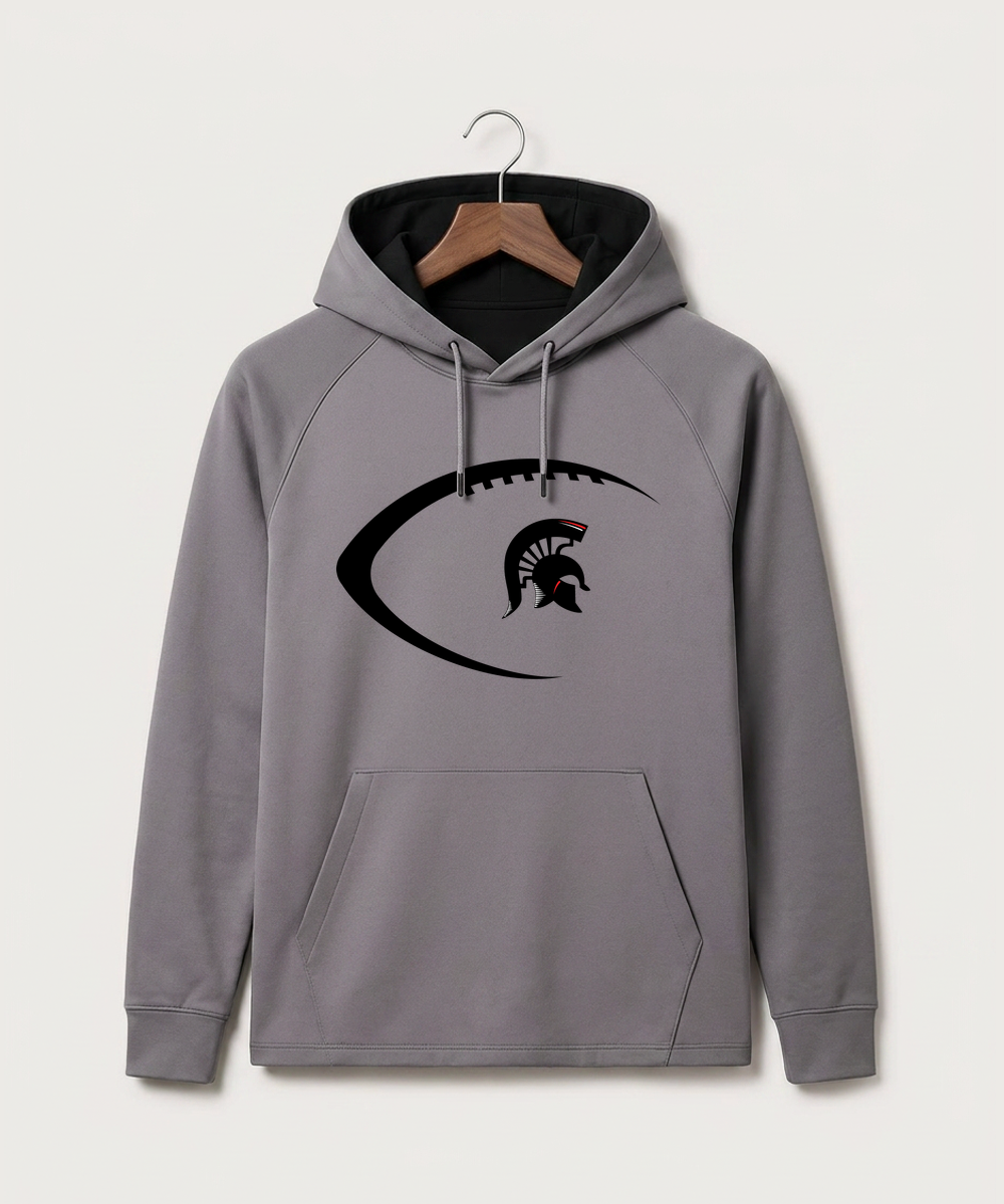 Bold High School Football (Boys) - Gray Hoodie - Full Front