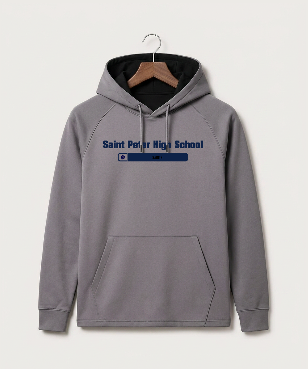 Saint Peter High School Athletics - Gray Hoodie - Full Front