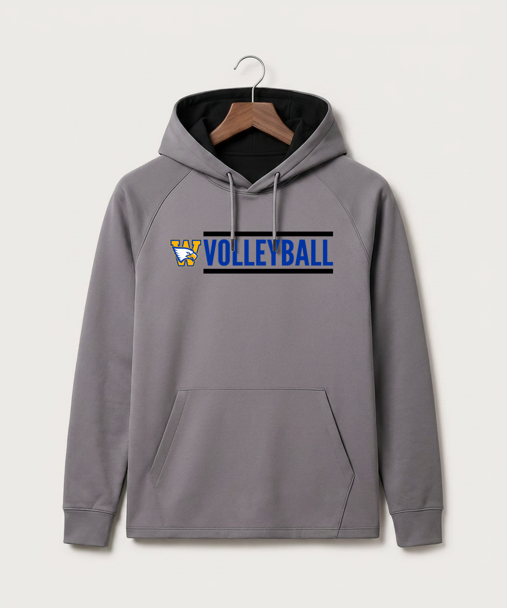 Windom Area High School Volleyball (Girls) - Gray Hoodie - Full Front