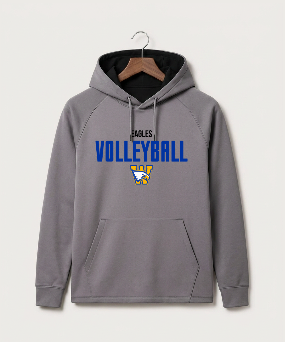 Windom Area High School Volleyball (Girls) - Gray Hoodie - Full Front