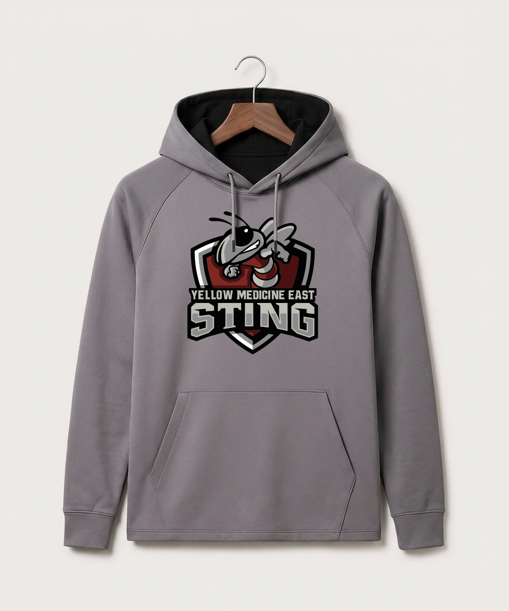 Yellow Medicine East High School Football (Boys) - Gray Hoodie - Full Front