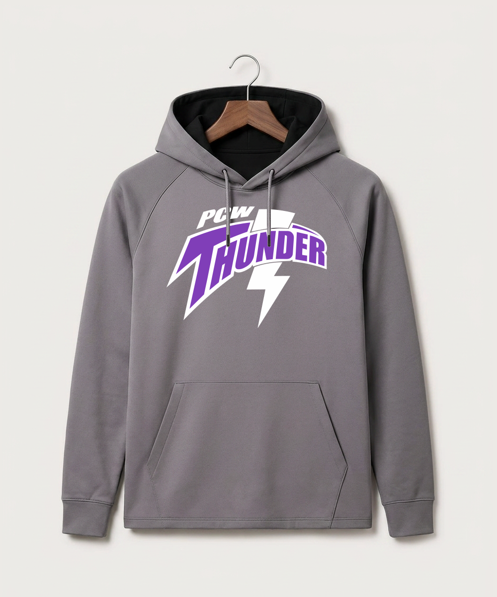 Polk County West Football (Boys) - Gray Hoodie - Full Front