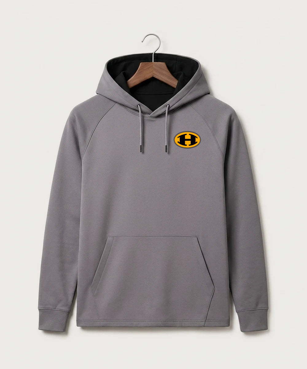 Hutchinson High School Football (Boys) - Gray Hoodie - Left Chest