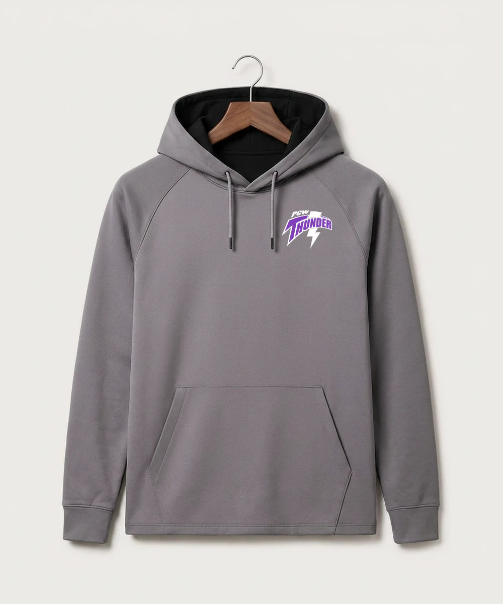 Polk County West Football (Boys) - Gray Hoodie - Left Chest