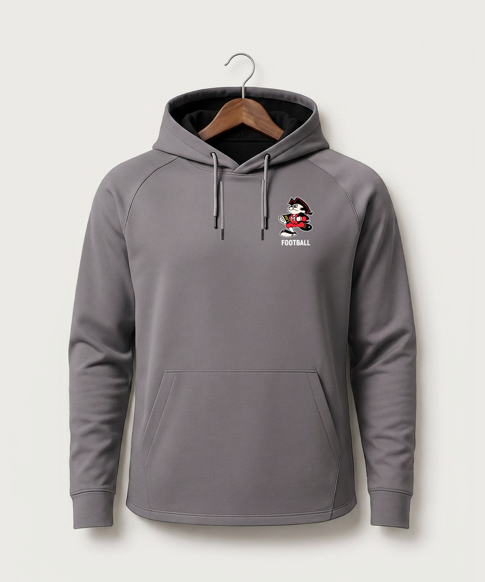 John Marshall High School Basketball (Boys) - Gray Hoodie - Left Chest