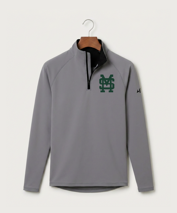 Sleepy Eye St. Mary's High School Athletics Coed - Gray Quarter Zip - Left Chest