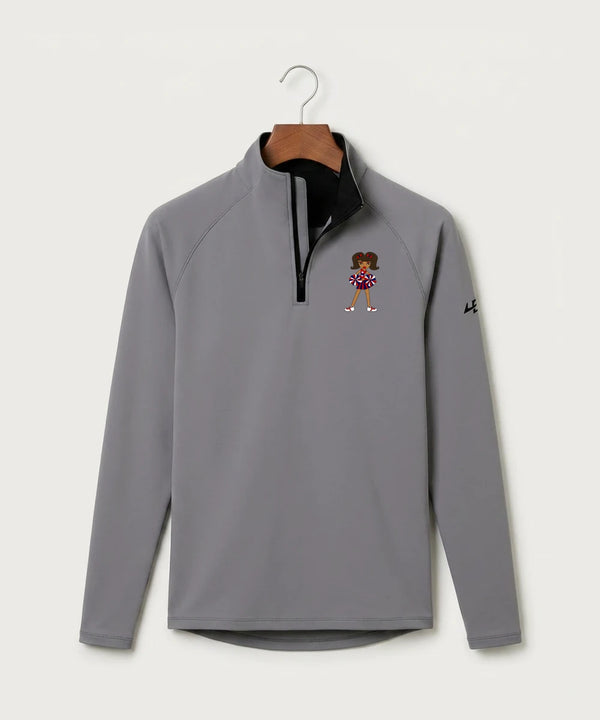 Independence High School Cheer Team - Gray Quarter Zip - Left Chest