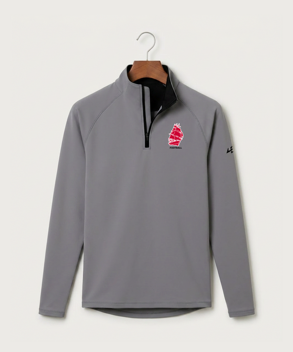 Amboy Football general - Gray Quarter Zip - Left Chest
