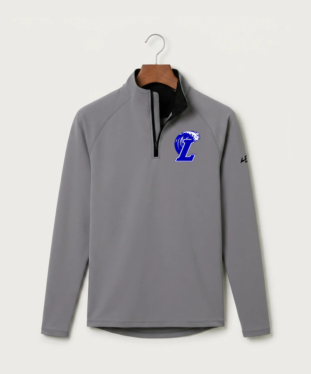 Lakeview High School Football (Boys) - Gray Quarter Zip - Left Chest