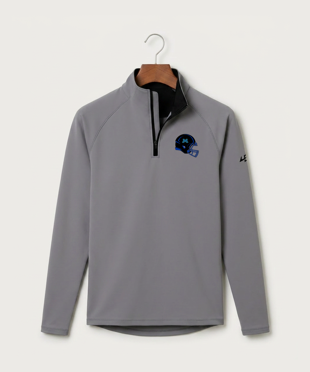 Minnewaska Area High School Football (Boys) - Gray Quarter Zip - Left Chest