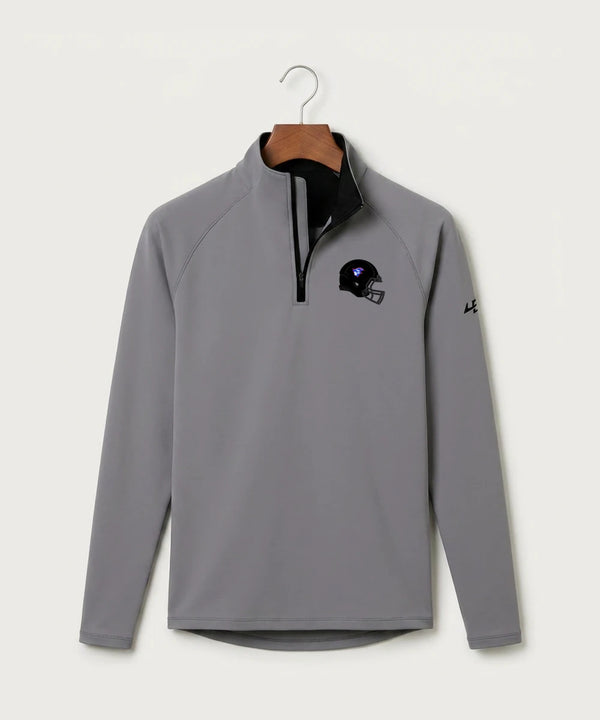 Upsala High School Football (Boys) - Gray Quarter Zip - Left Chest