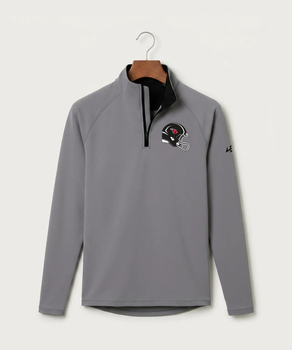 Forreston Football - Gray Quarter Zip - Left Chest