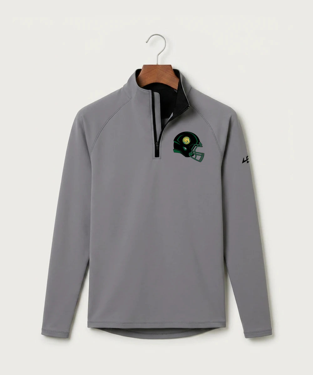 Rushford Peterson High School Football (Boys) - Gray Quarter Zip - Left Chest
