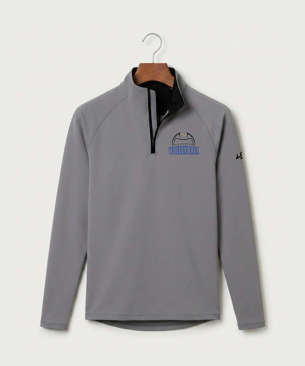Hayfield High School Volleyball (Girls) - Gray Quarter Zip - Left Chest