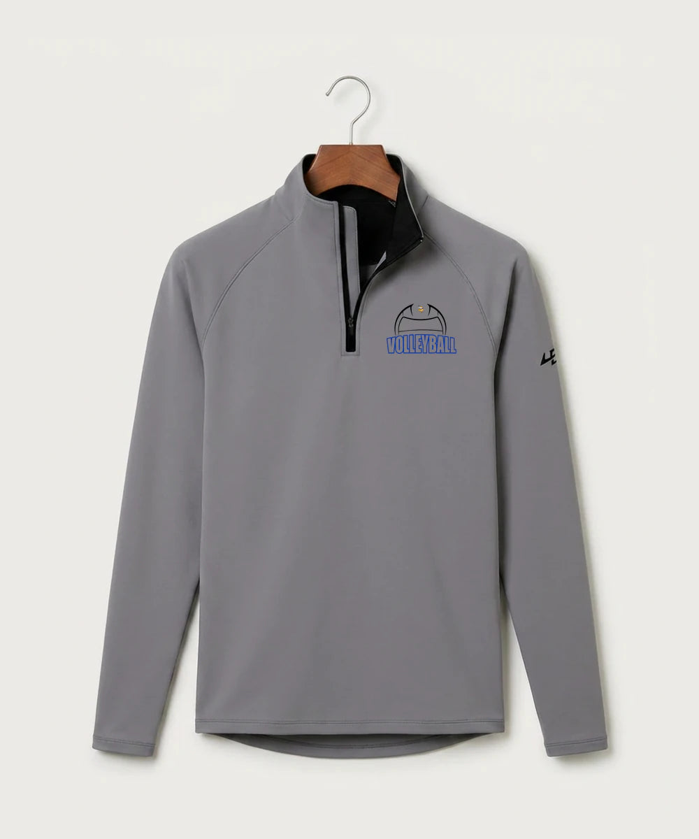 Hayfield High School Volleyball (Girls) - Gray Quarter Zip - Left Chest