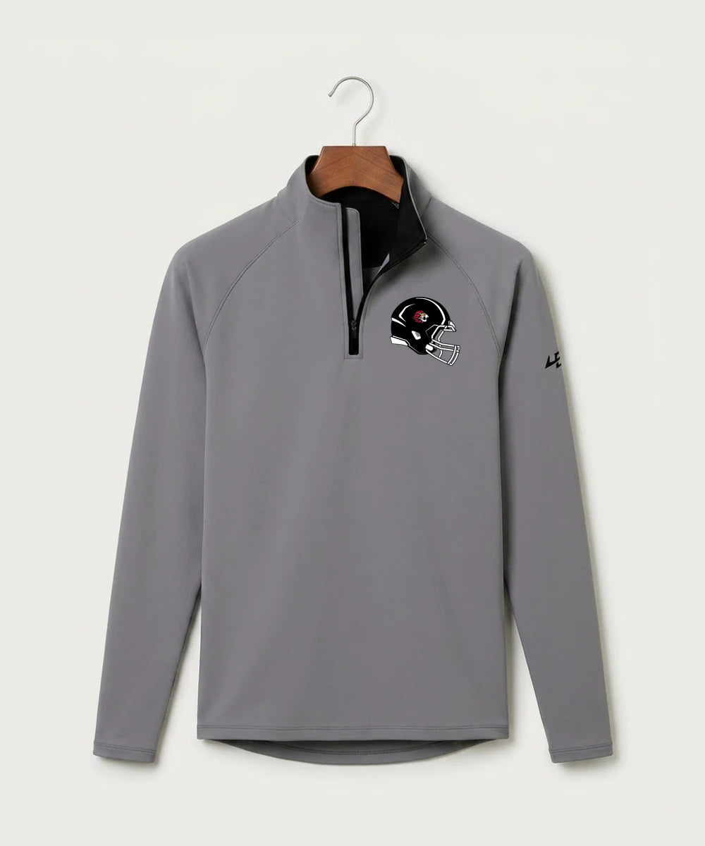 Spring Grove High School Football (Boys) - Gray Quarter Zip - Left Chest
