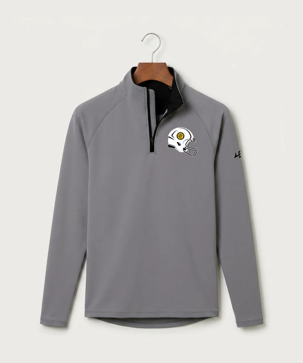 New London Spicer High School Football (Boys) - Gray Quarter Zip - Left Chest