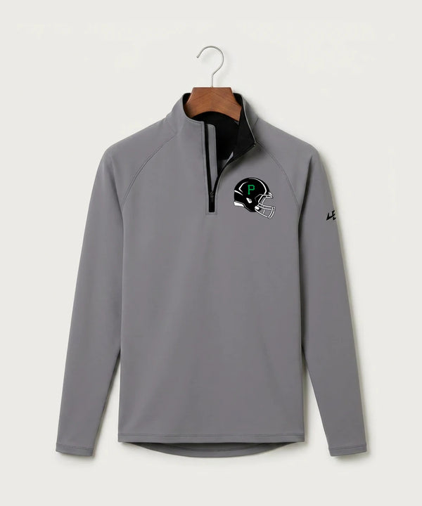 Pipestone Area High School Football (Boys) - Gray Quarter Zip - Left Chest