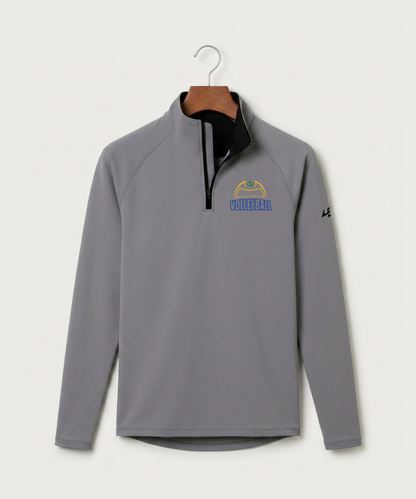 Rosemount High School Volleyball (Girls) - Gray Quarter Zip - Left Chest