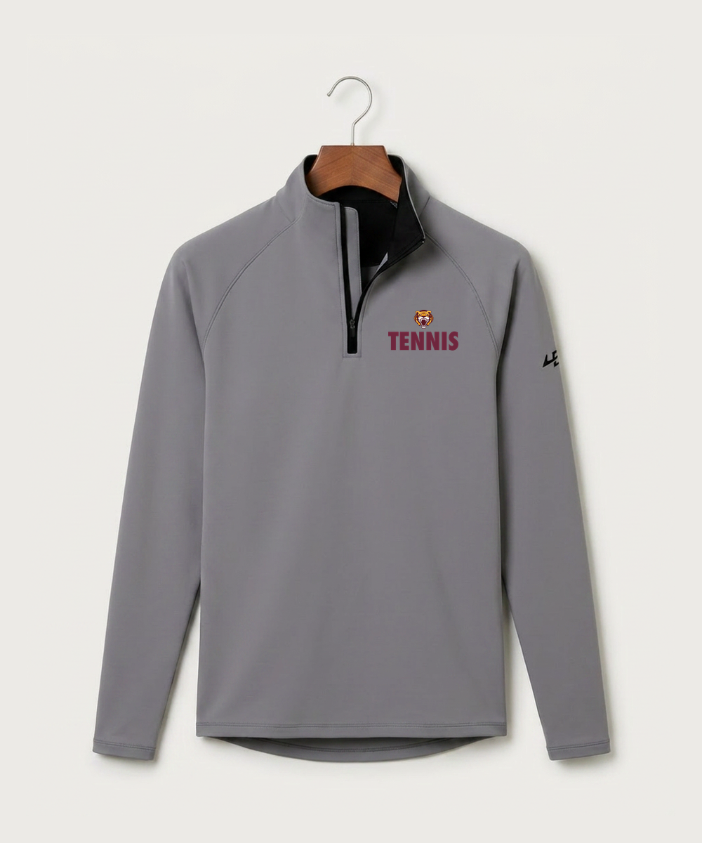 Stewartville High School Tennis (Coed) - Gray Quarter Zip - Left Chest
