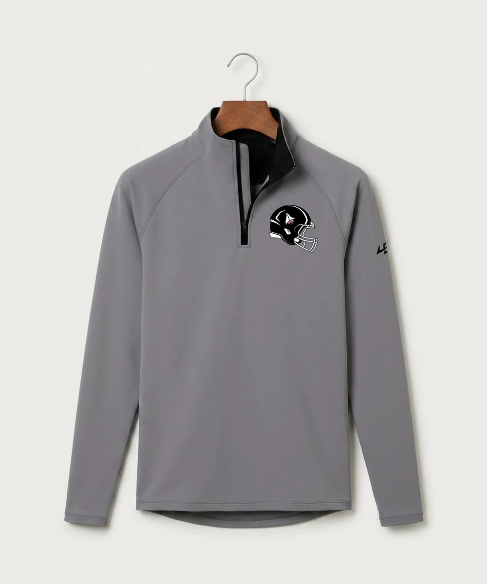 Detroit Lakes Community High School Football (Boys) - Gray Quarter Zip - Left Chest