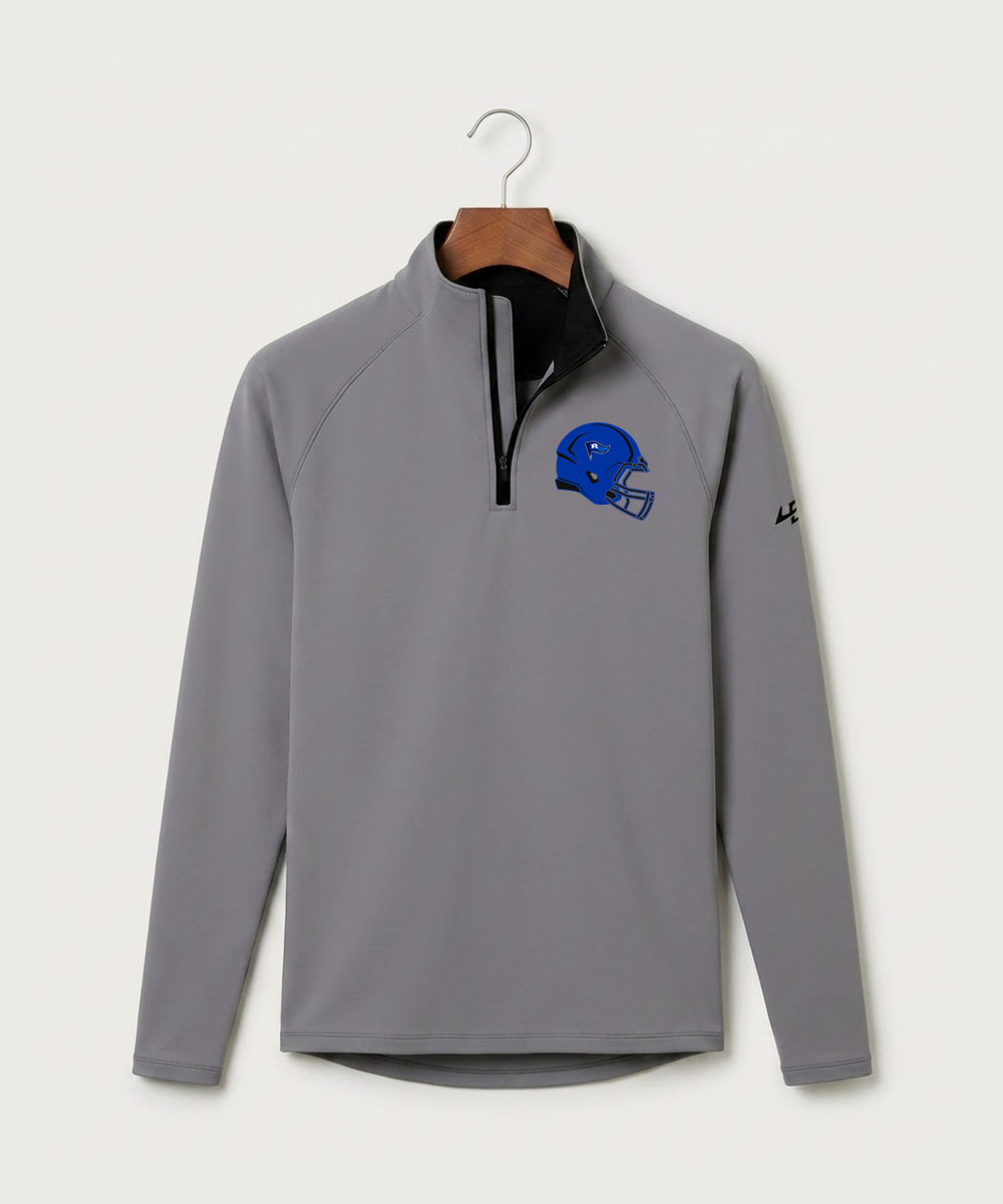 Red Lake County Central Football (Boys) - Gray Quarter Zip - Left Chest