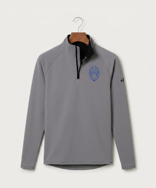 West Bend West High School Football - Gray Quarter Zip - Left Chest
