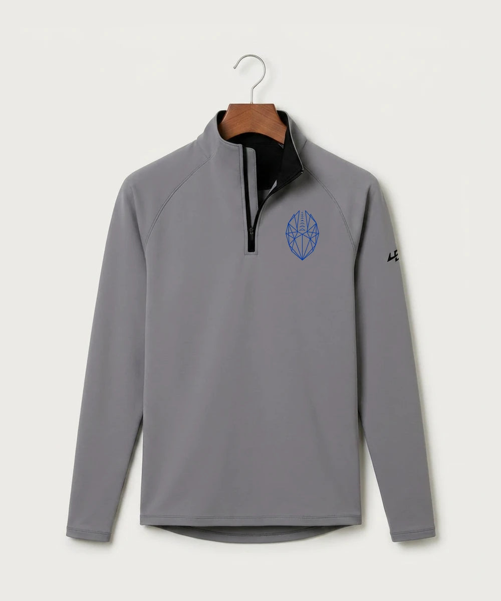 West Bend West High School Football - Gray Quarter Zip - Left Chest