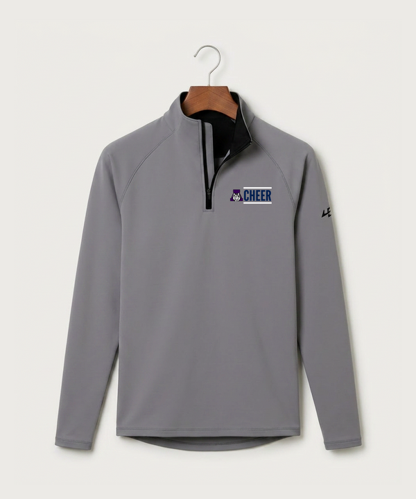 Albany High School Cheerleading - Gray Quarter Zip - Left Chest