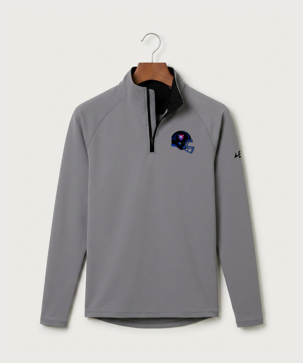 Bertha Hewitt High School Football (Boys) - Gray Quarter Zip - Left Chest