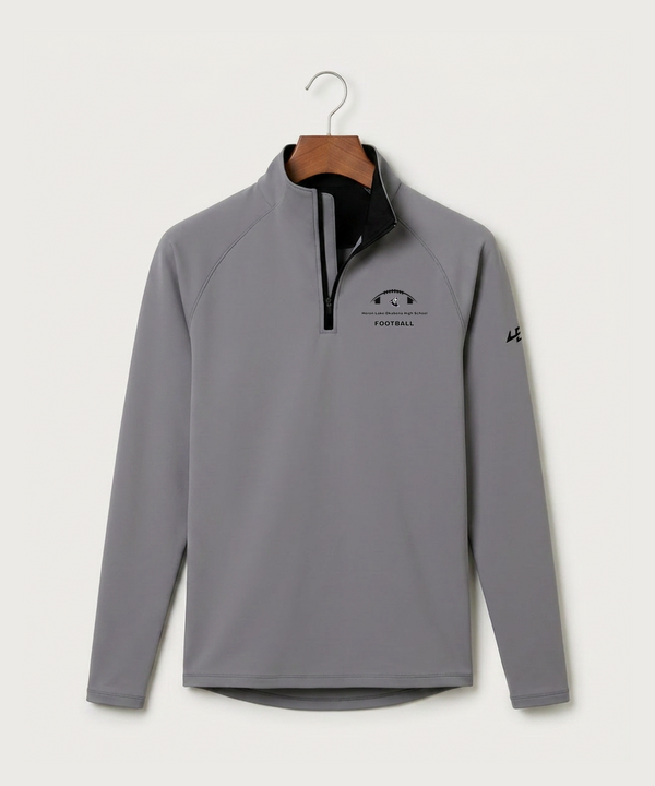 Heron Lake-Okabena High School Football (Boys) - Gray Quarter Zip - Left Chest
