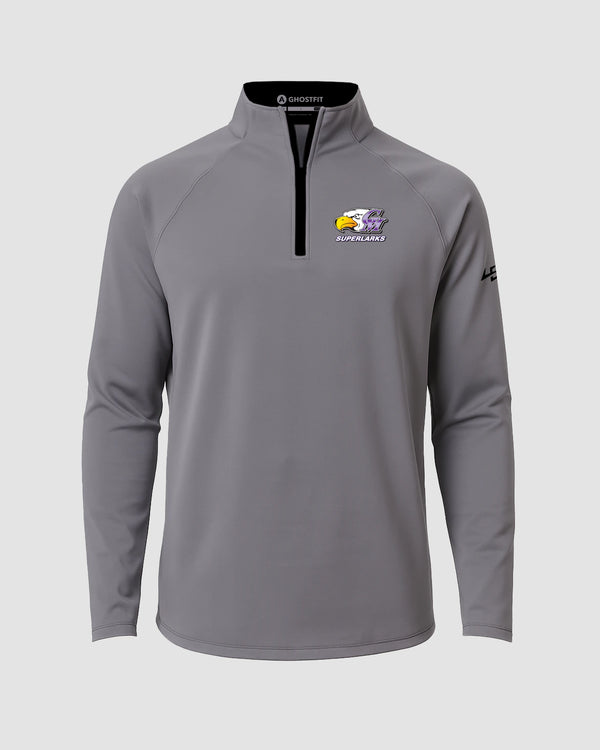 Grand Meadow Football - Gray Quarter Zip - Left Chest