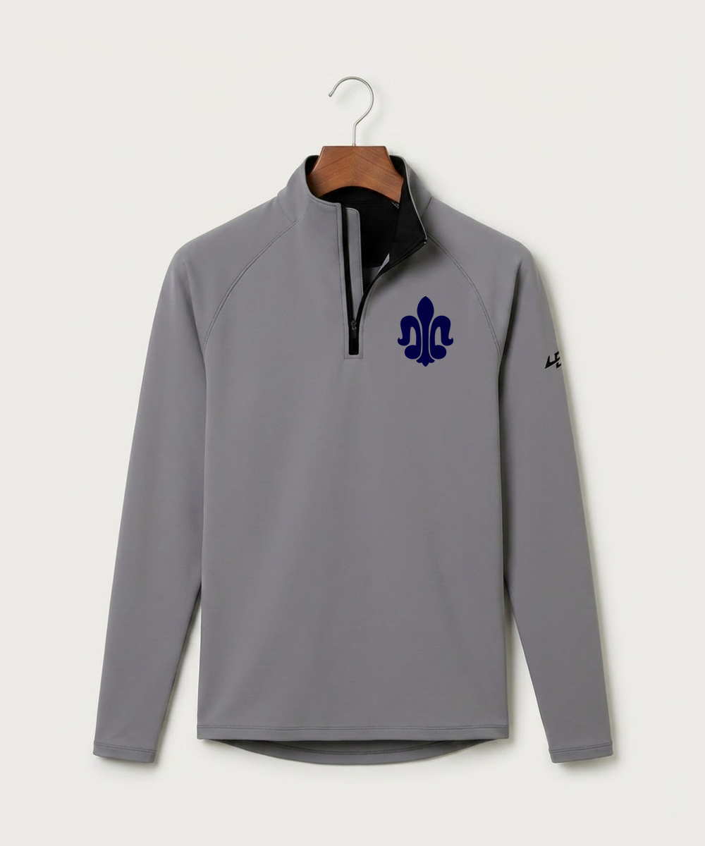 Saint Peter High School Athletics - Gray Quarter Zip - Left Chest